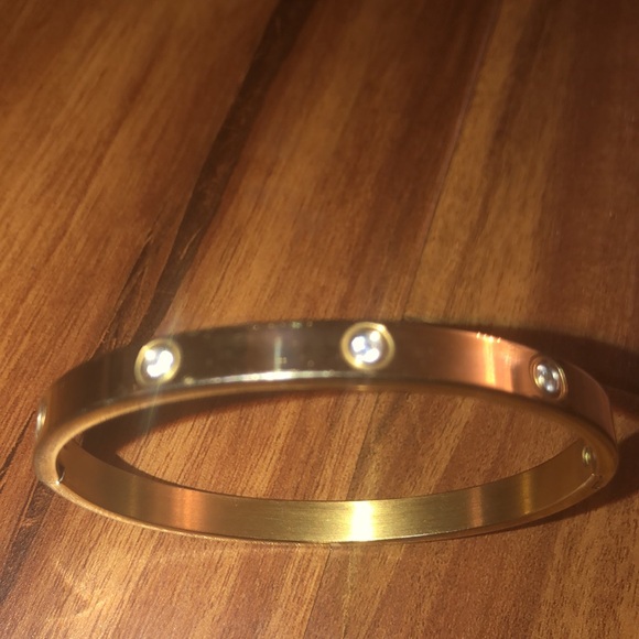 Bracelet with clear rhinestones - Picture 4 of 5